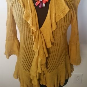 Cardigan gold/mustard medium